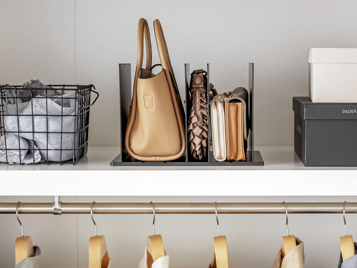 TASCHEN-ORGANIZER Smart schwarz 31/21/24 cm (2er Set) - Schwarz, Kunststoff (31/21/24cm) - Yamazaki