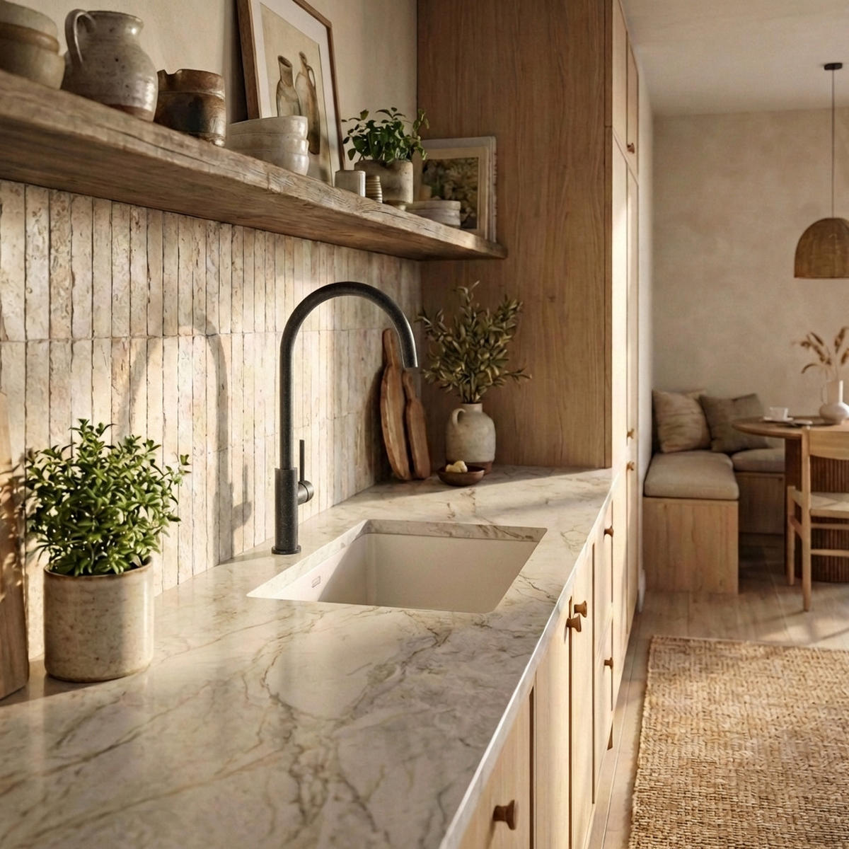 KÜCHENARMATUR Prestige SLIM Schwarz gesprenkelt - Schwarz, Metall (23/42/23cm) - Granitan