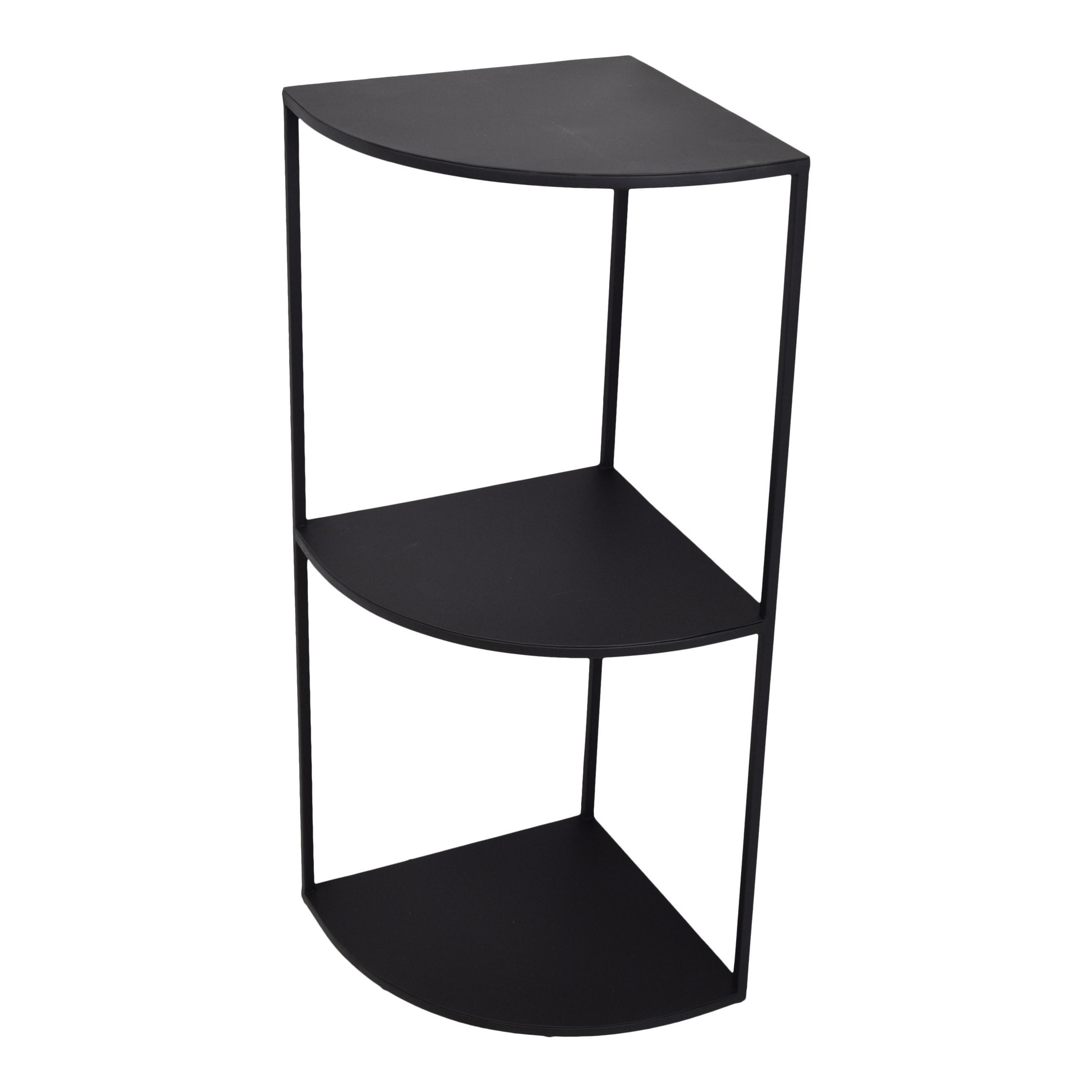 SPALTEN Ecky Schwarz - Schwarz, Metall (38/38/90cm) - LOFT42