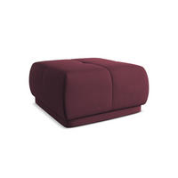 POUF Chenille Stoff Rot - Rot/Weinrot, Kunststoff/Textil (60/35/60cm) - Makamii
