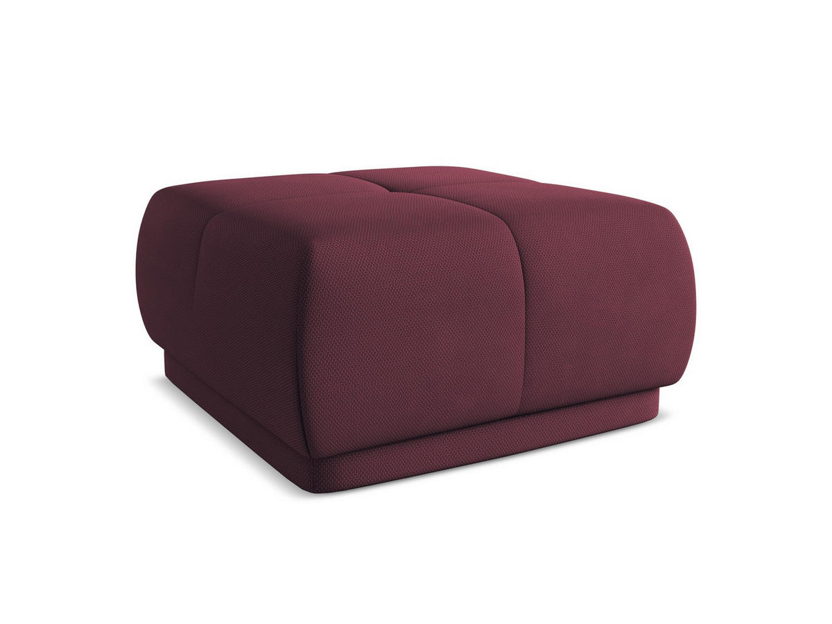 POUF Chenille Stoff Rot - Rot/Weinrot, Kunststoff/Textil (60/35/60cm) - Makamii