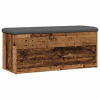 SITZBANK Mit Stauraum Altholz-Optik 102/42/45 Cm Holzwerkstoff - Dunkelbraun, Holzwerkstoff (42/45/102cm) - vidaXL