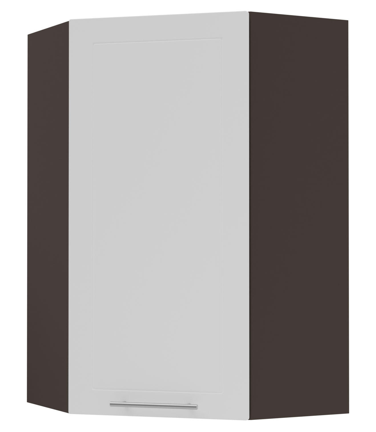 Feldmann-Wohnen Küchenhängeschrank Weiß, Dunkelgrau 60x96x60 cm