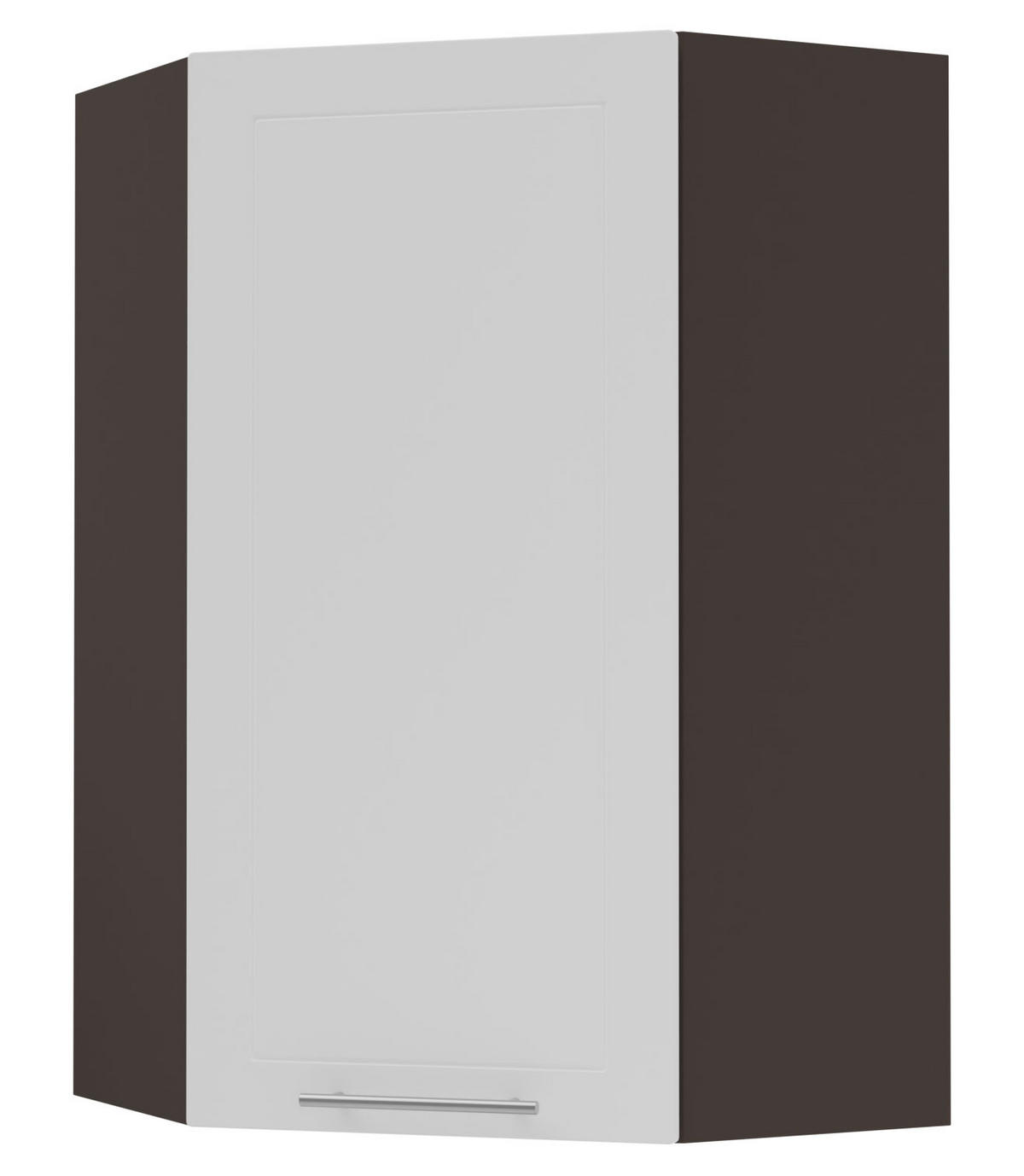 KÜCHENHÄNGESCHRANK Kvantum W4/10/60 Weiß Matt / Lava Matt 60 / 60 / 96cm - Dunkelgrau/Weiß, Holz/Holzwerkstoff (60/96/60cm) - Feldmann-Wohnen