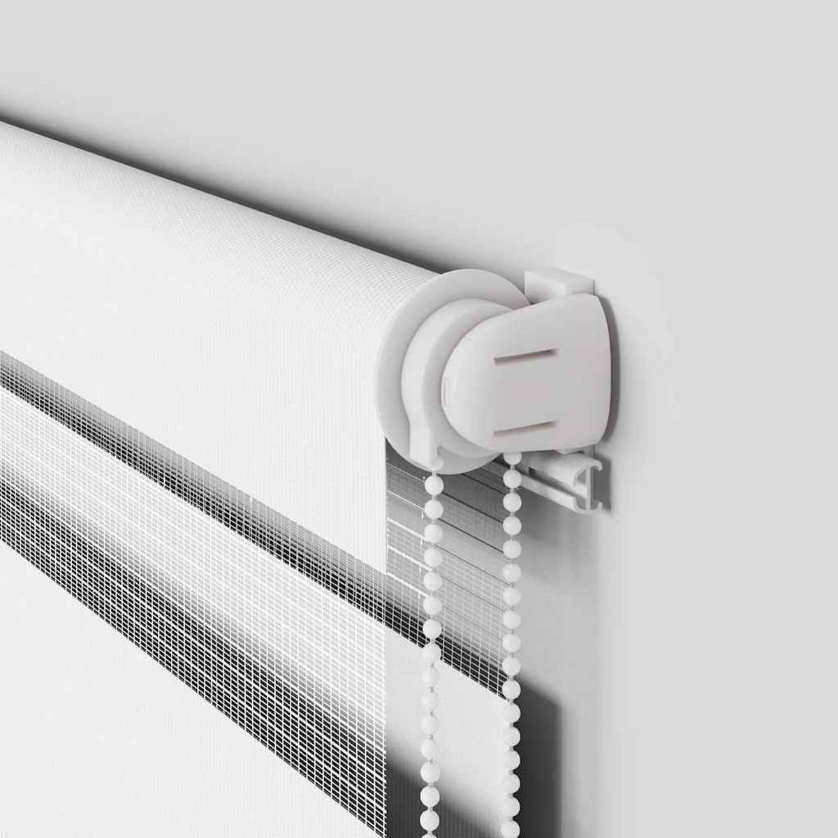 DOPPELROLLO 65/150 cm Stoffbreite 60,9 cm aus Polyester Weiß - Weiß, Textil (65/150cm) - vidaXL