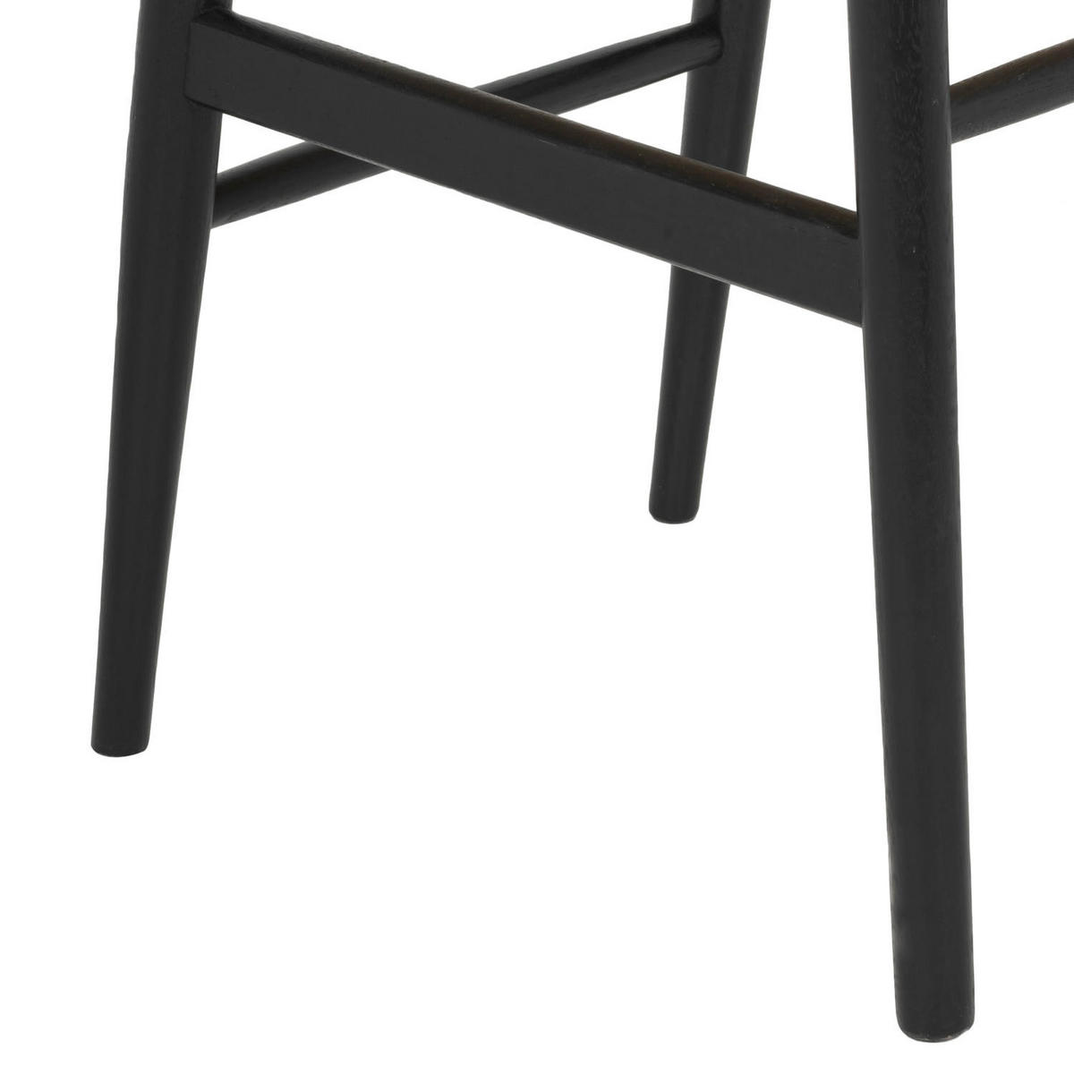 STUHL-SET 2 Stück in Rattan / Eiche Schwarz - Schwarz, Holz/Papier (52/78/58cm) - Furnhouse