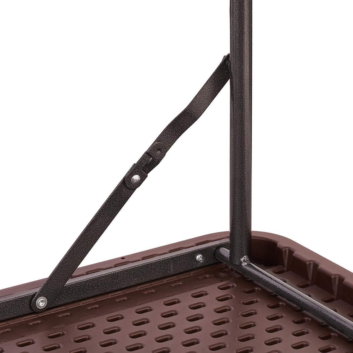 CAMPINGTISCH - Braun, Kunststoff/Metall (60/120/53.5cm) - Relaxdays