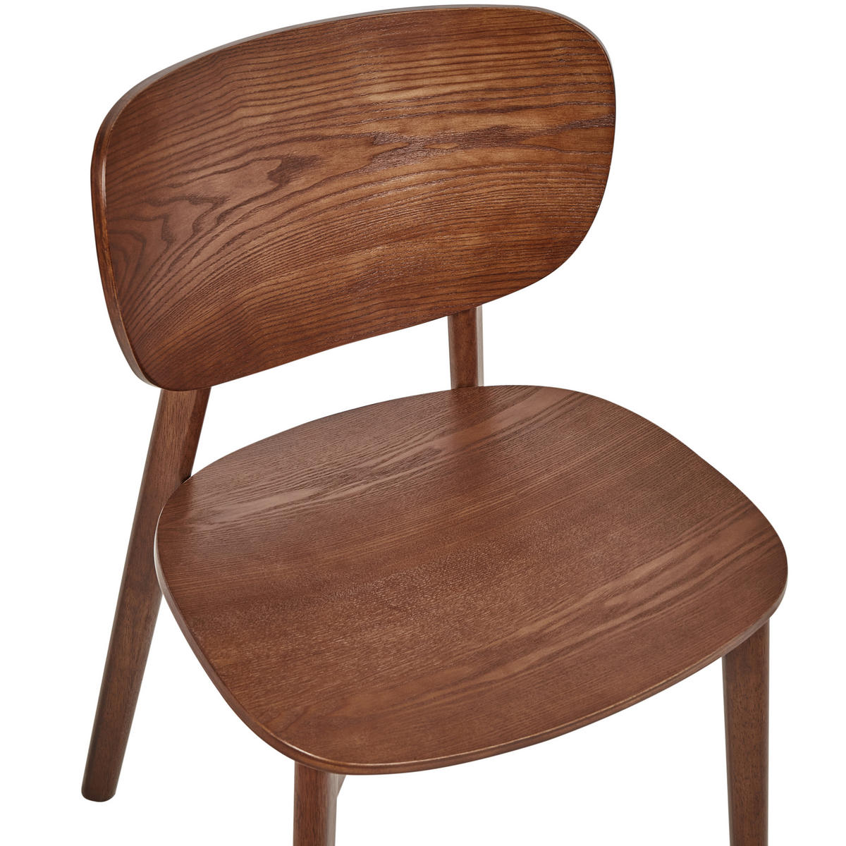 STUHL 2er-Set Holz Dunkelbraun Overly - Dunkelbraun, Holz (49/80/47cm) - Beliani