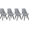 STÜHLE Nora Grau 4er-Set - Grau, Textil (49/81/52cm) - Happy Garden