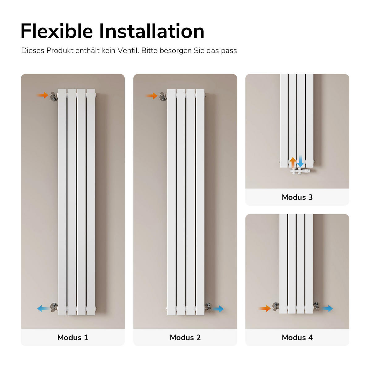 RADIÁTOR Plochý, bílý 180/30/6,3 cm - bílá, kov (30/180/6.3cm) - EMKE