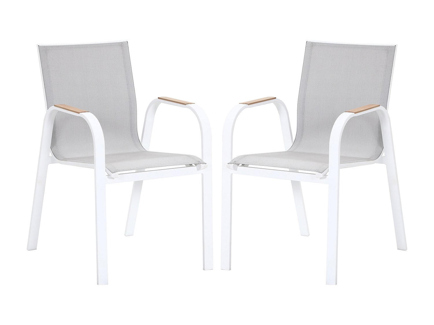 GARTENSTUHL - 2 Personen-Sitzer - Metall - Weiß - - Weiß, Metall (52/86.5/65cm) - Vente-Unique