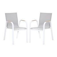 GARTENSTUHL - 2 Personen-Sitzer - Metall - Weiß - - Weiß, Metall (52/86.5/65cm) - Vente-Unique