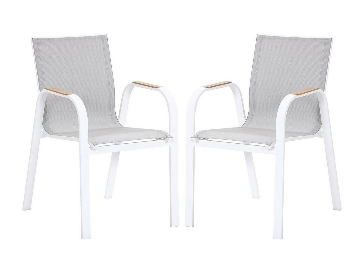 GARTENSTUHL - 2 Personen-Sitzer - Metall - Weiß - - Weiß, Metall (52/86.5/65cm) - Vente-Unique