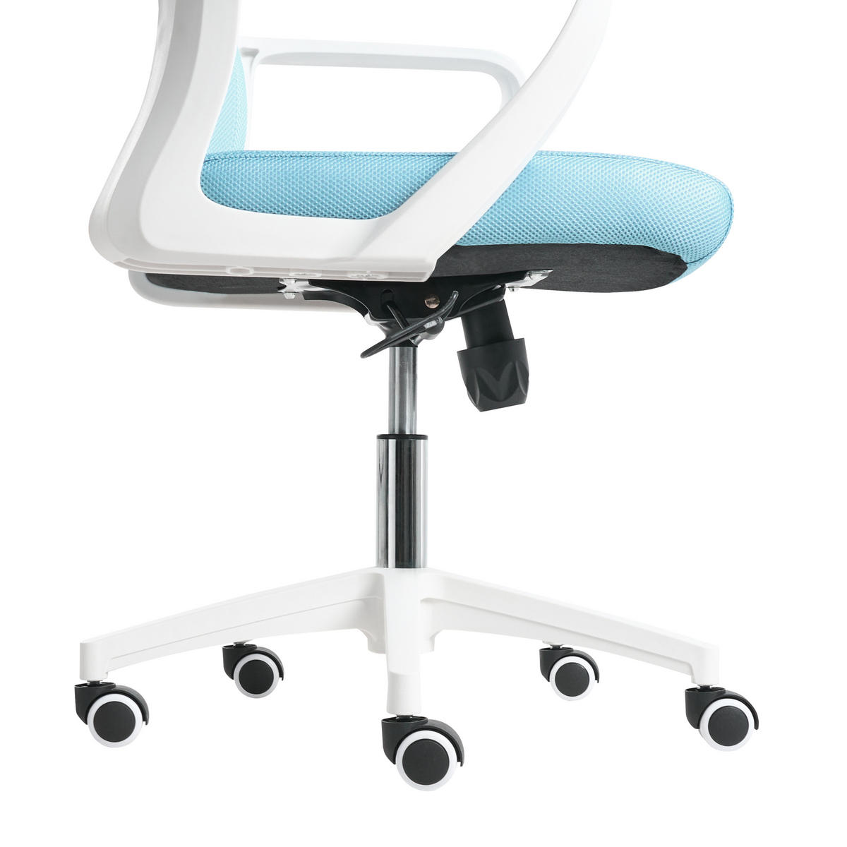BÜROSTUHL Hellblau Monarch - Hellblau, Textil (46/110/62cm) - Beliani