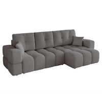 ECKSOFA BUENO mit Schlaffunktion und Bettkasten Dunkelgrau - Dunkelgrau, Holzwerkstoff/Kunststoff (280/148cm) - Idohome