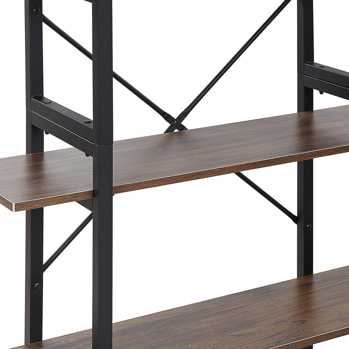 REGAL 4 Fächer Darby - Dunkelbraun, Holzwerkstoff (90/140/30cm) - Beliani