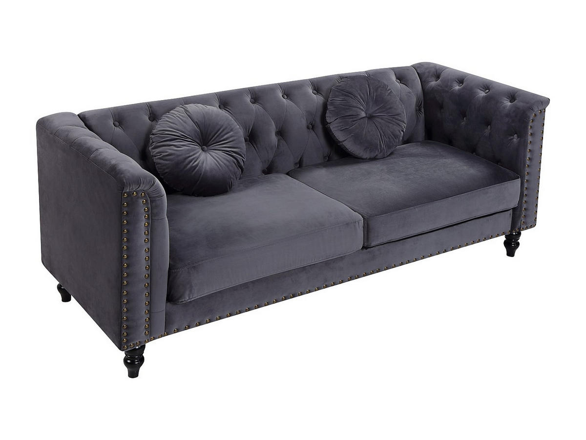 COUCHGARNITUR - 5 Personen - samt - anthrazitgrau Turner - Anthrazit, Textil (163/79/77cm) - Vente-Unique
