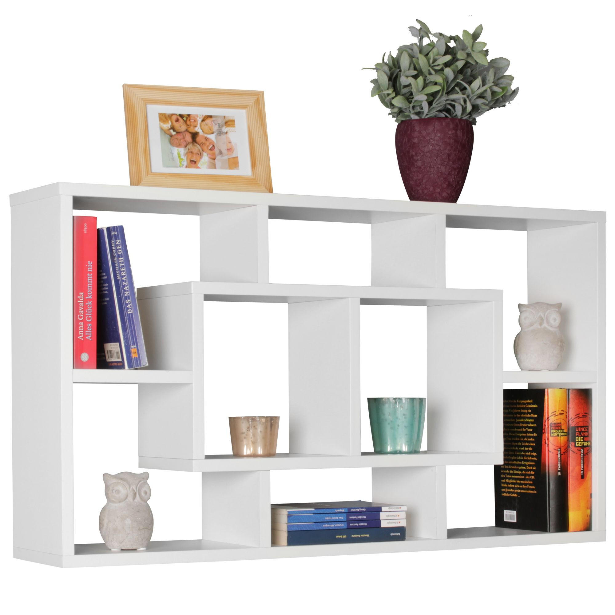 WANDREGAL RUR MDF Melaminbeschichtet Modern, Weiß 85x16x48 cm - Weiß, Holz (85/48/16cm) - KADIMA DESIGN