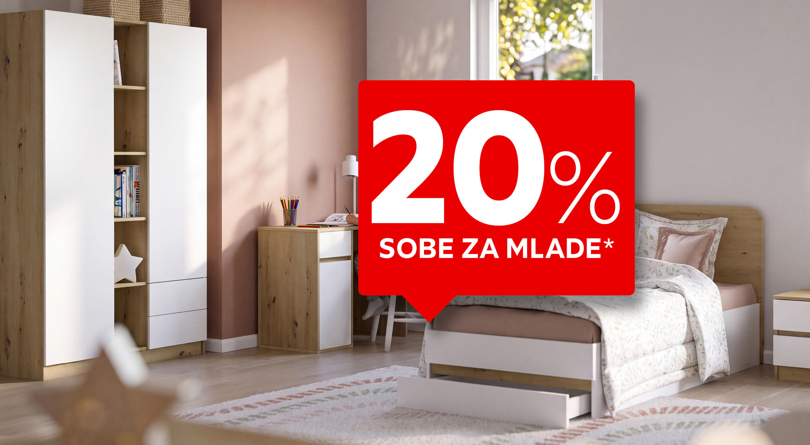 20% sobe za mlade*