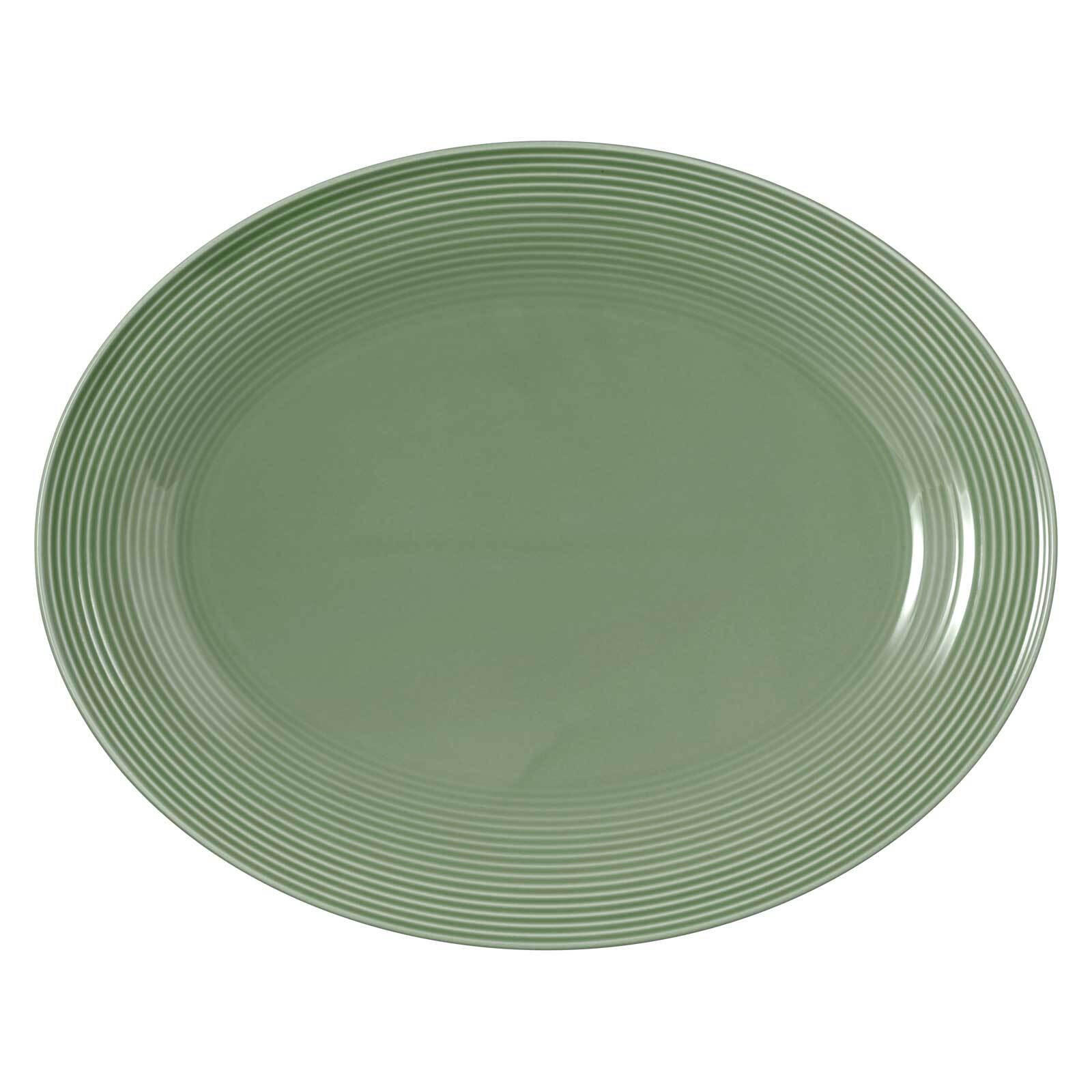 SERVIERPLATTE Beat Color Glaze Salbeigrün 35 x 28 cm - Grün, Keramik (28/2.2/35.3cm) - Seltmann Weiden