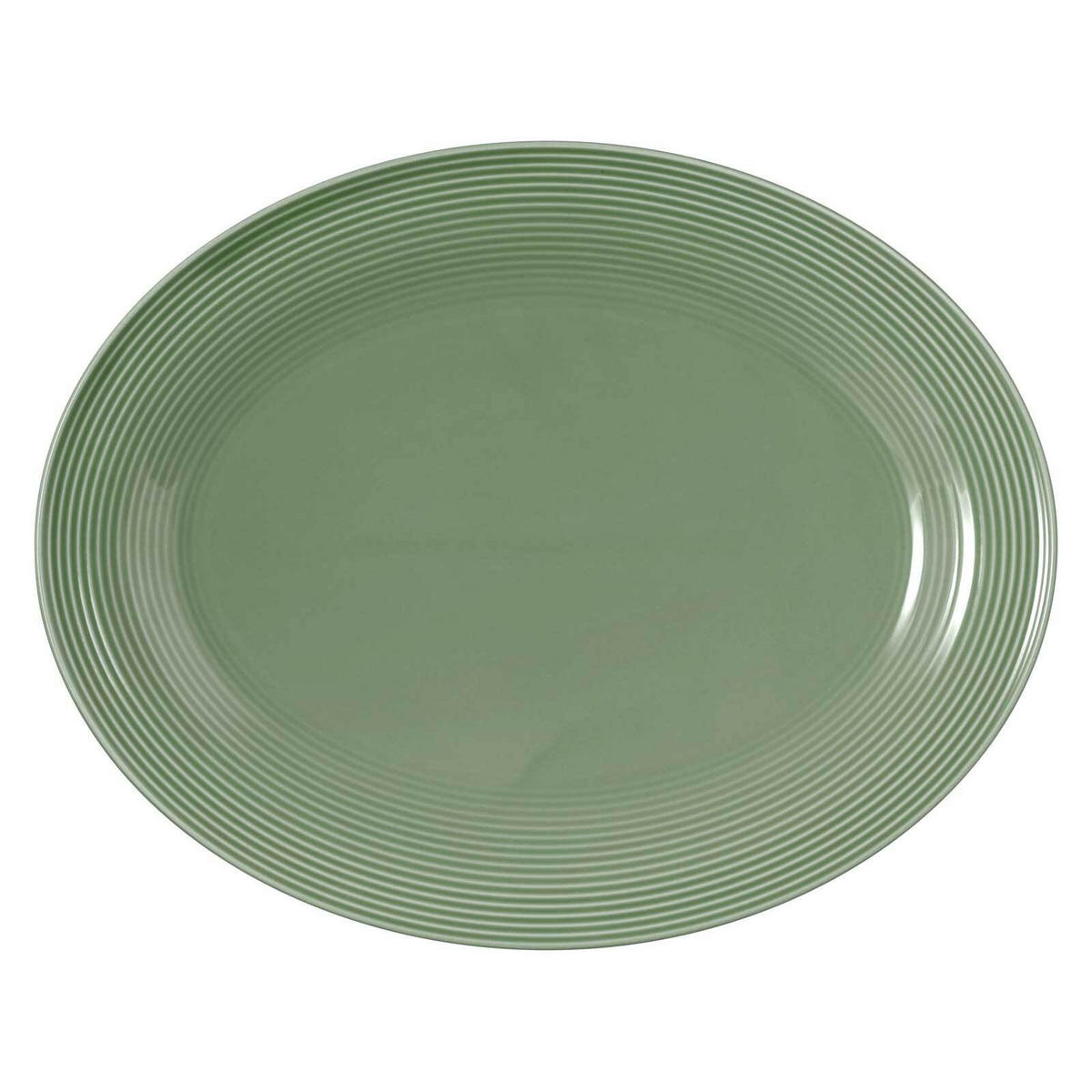 SERVIERPLATTE Beat Color Glaze Salbeigrün 35 x 28 cm - Grün, Keramik (28/2.2/35.3cm) - Seltmann Weiden