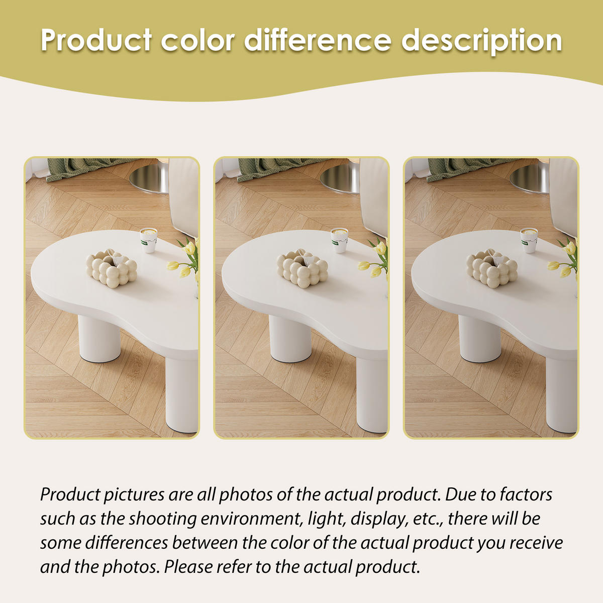 COUCHTISCH DE-080 Wolkenform Weiß - Weiß, Holzwerkstoff (66/107/41cm) - ComfortXL