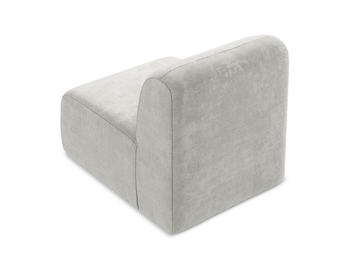 SOFAELEMENT Chenille Stoff Grau - Hellgrau/Schwarz, Holzwerkstoff/Kunststoff (70/75/94cm) - Makamii