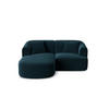 MODULARES-ECKSOFA links Campi aus Samt petrol 3 Sitzplätze - Petrol, Textil (156/180cm) - Cosmopolitan Design