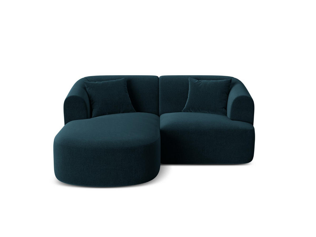 MODULARES-ECKSOFA links Campi aus Samt petrol 3 Sitzplätze - Petrol, Textil (156/180cm) - Cosmopolitan Design