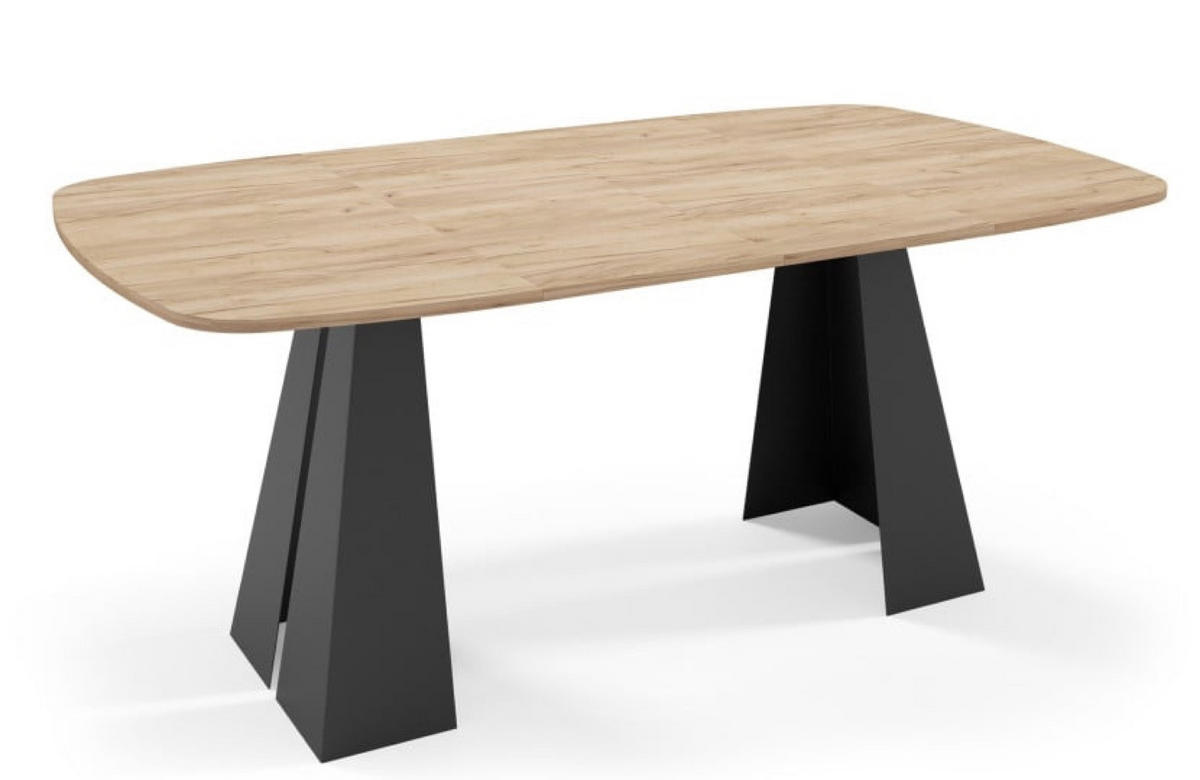 TISCH Schwarz Figo Ausziehbar - Schwarz, Holzwerkstoff (120/120/76cm) - Sepro Meble