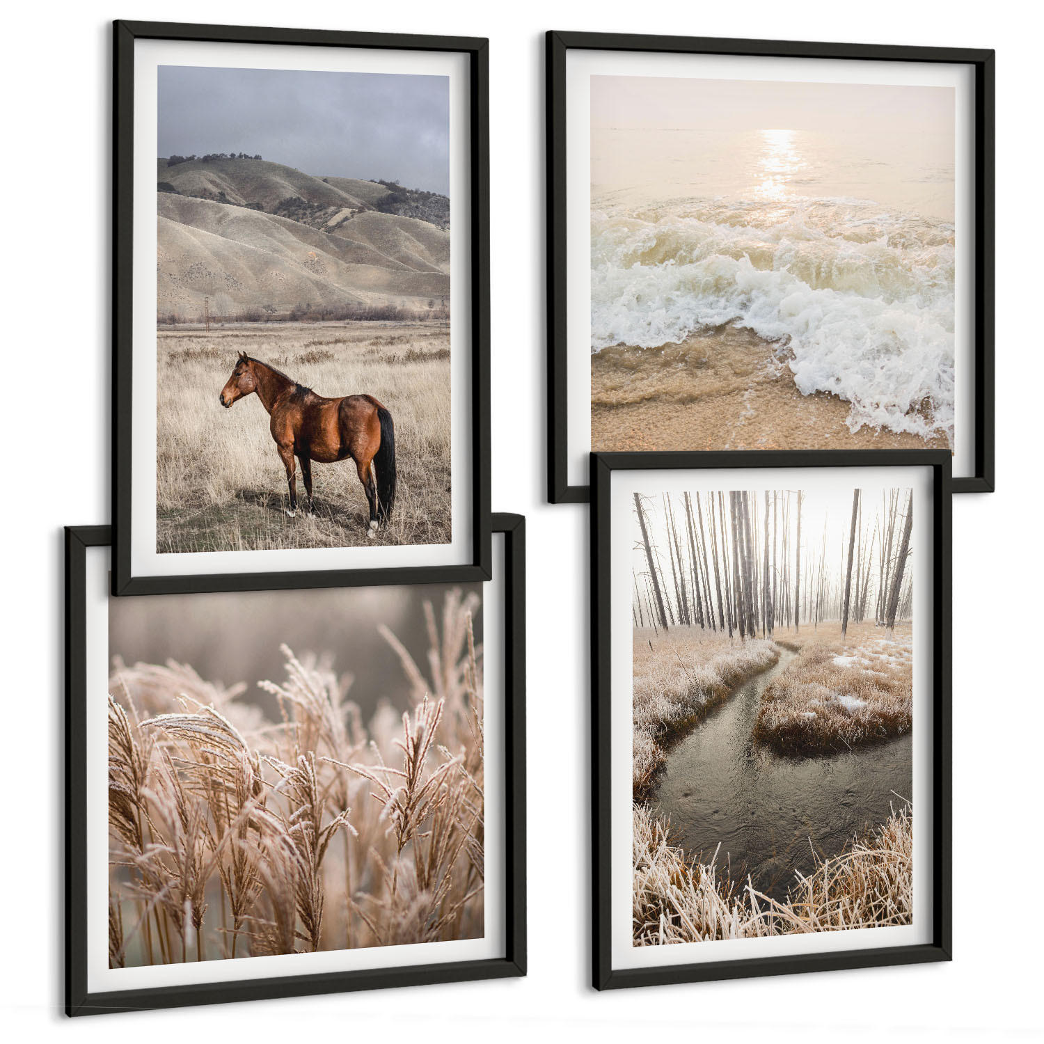 Tulup Bilder Schwarz 50x50 cm