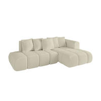 ECKSOFA Ottomane Rechts CLOUD-L-v1 289x180x40 Beige Bouclé - Beige, Holzwerkstoff/Kunststoff (289/180cm) - ALTDECOR