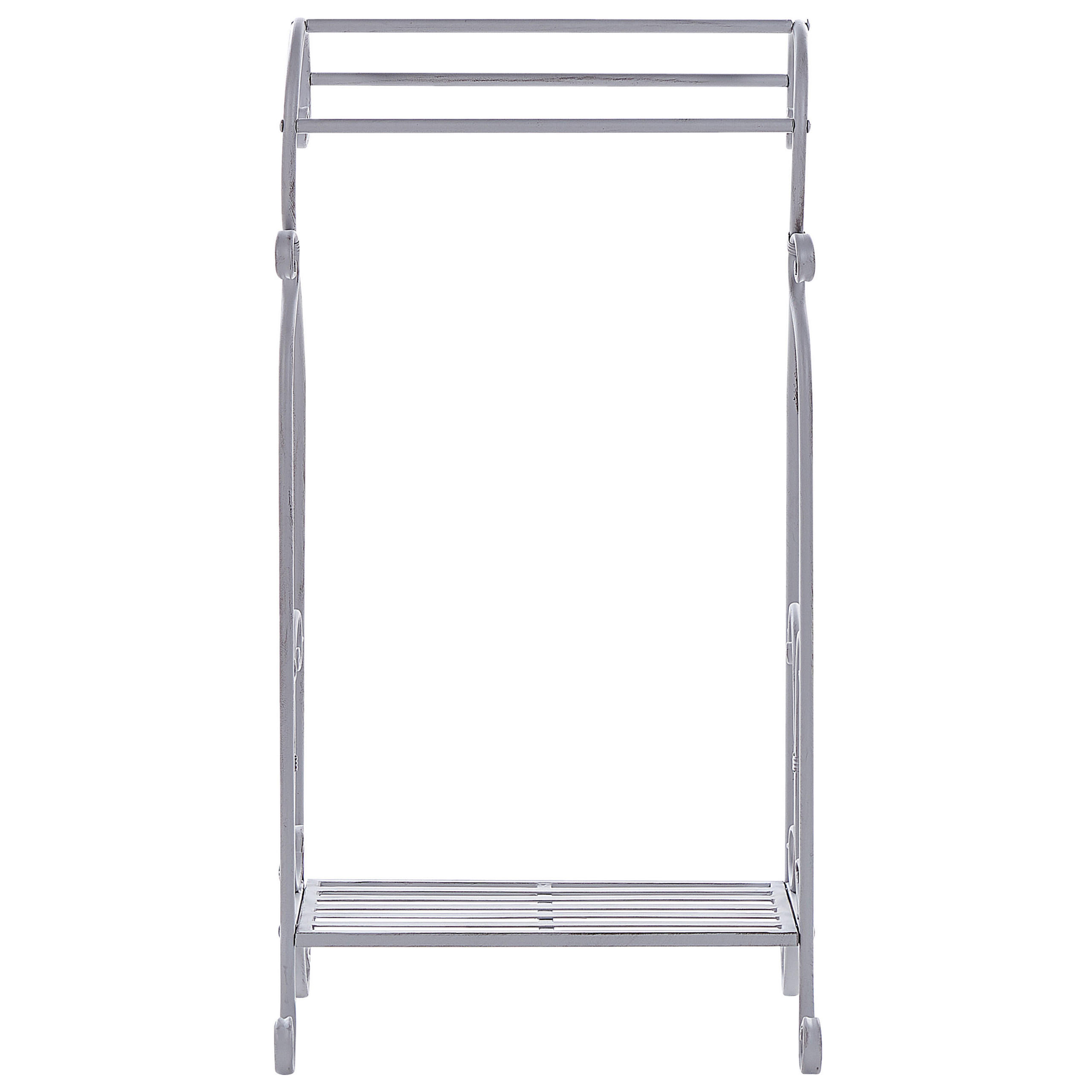 HANDTUCHSTÄNDER Antik Optik grau 49 x 91 cm Linares - Grau, Metall (49/91/33cm) - Beliani