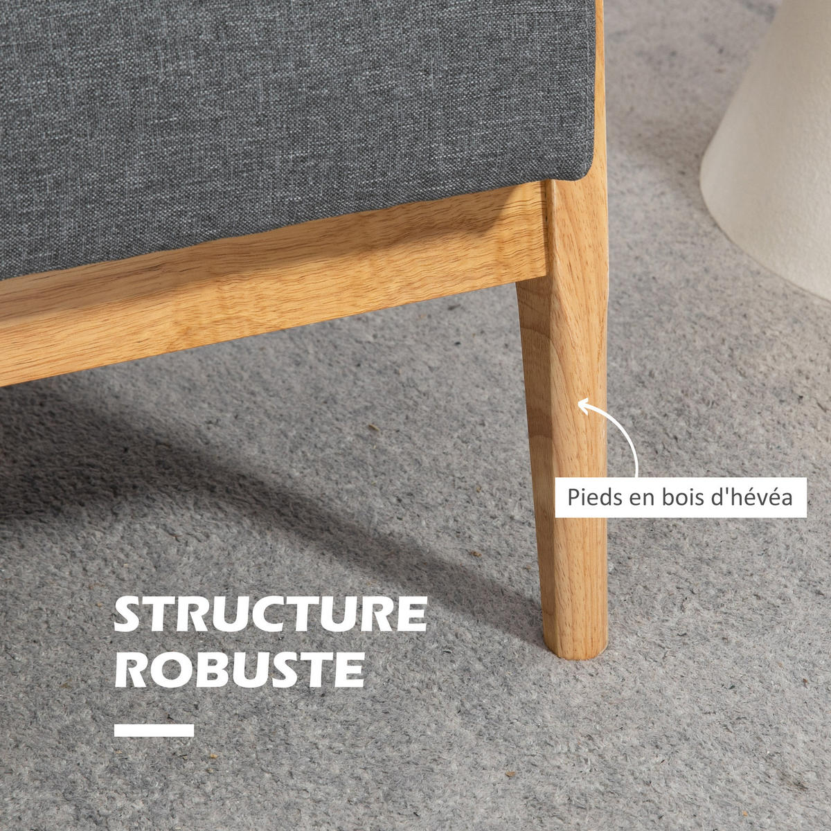 SOFA, 3-Sitzer, skandinavisch, gesteppt, grau, 154,5cm - Multicolor, Holzwerkstoff (154.5/73/69.5cm) - FORIOUS
