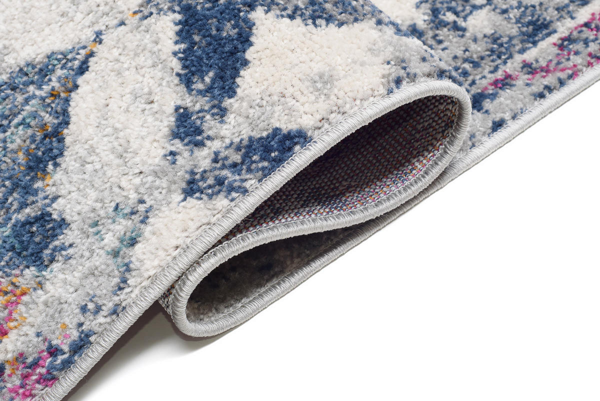 TEPPICHLÄUFER LAZUR Grau Weiß 70/200 cm - Grau, Textil (70/200cm) - Tapiso