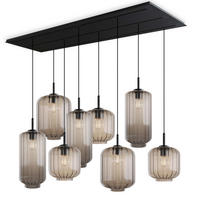 HÄNGELEUCHTE Velo 8-flammig Klar Ø 18/20/25cm - Klar/Schwarz, Glas (25/25/27cm) - s.luce