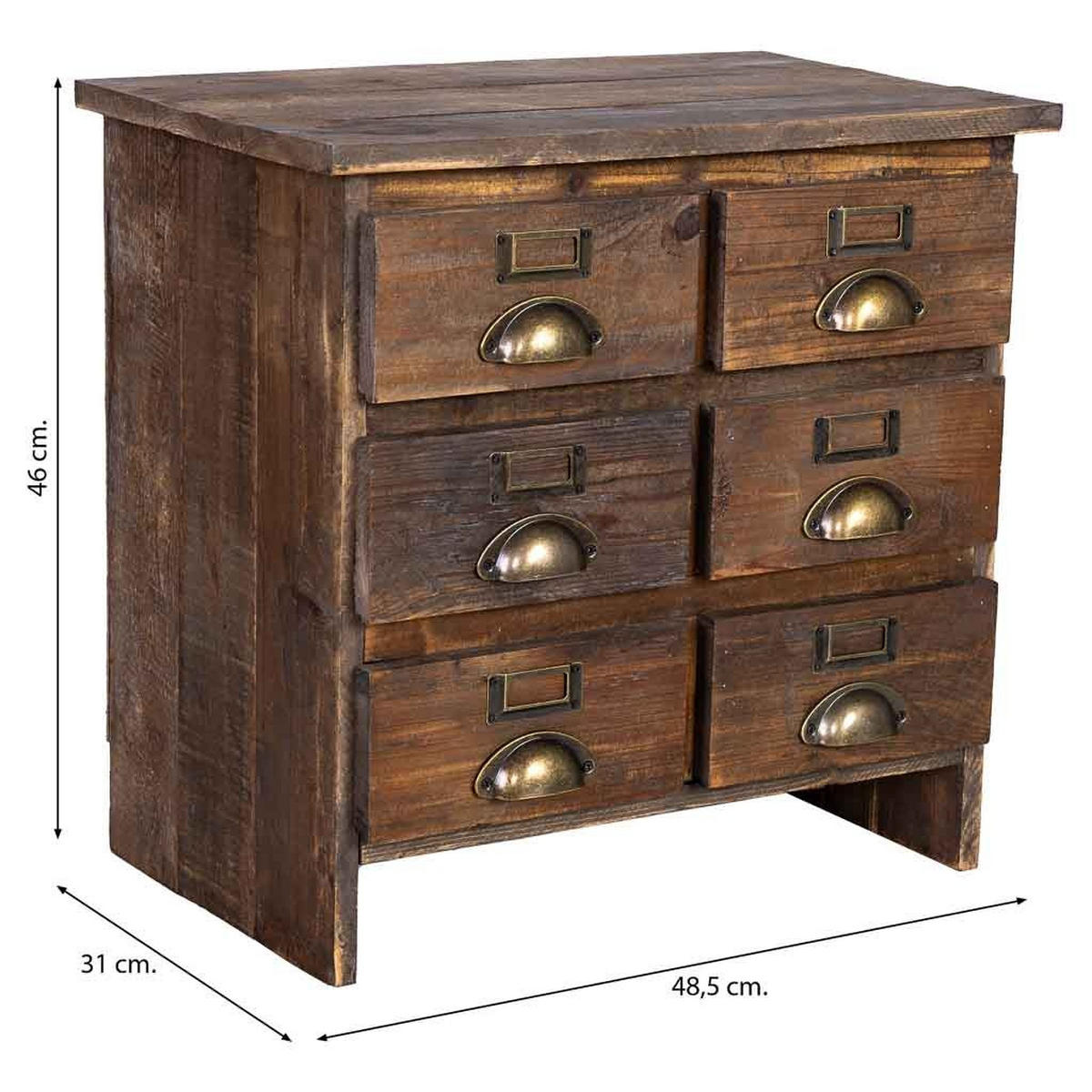 NACHTTISCH aus Holz, 49x31x46cm - Braun, Holz (48/46/31cm) - Wanderlust