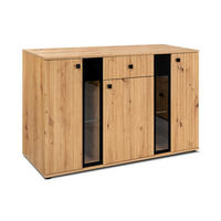 SIDEBOARD Formilo Artisan Eiche 140,4/80/40,2 cm – Kommode mit Rillen und Schublade - Eiche Artisan, Holzwerkstoff/Kunststoff (140/80/40cm) - AX Living