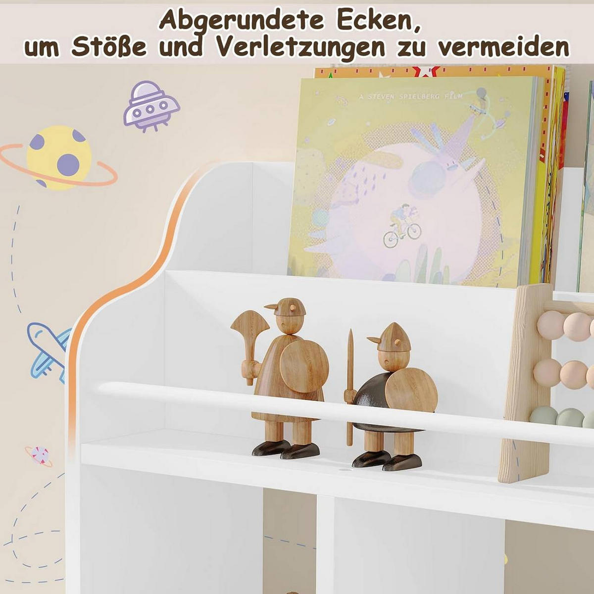WANDREGAL Kinder, mit 3 offenen Fächern, Weiß - Weiß, Holz/Holzwerkstoff (60/57/20cm) - Woltu