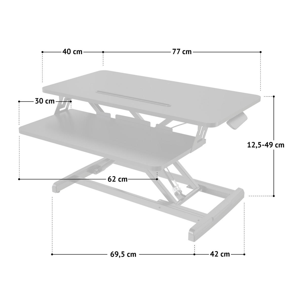 SCHREIBTISCHAUFSATZ Busan Weiß - Weiß, Metall (65/77/49cm) - SVITA