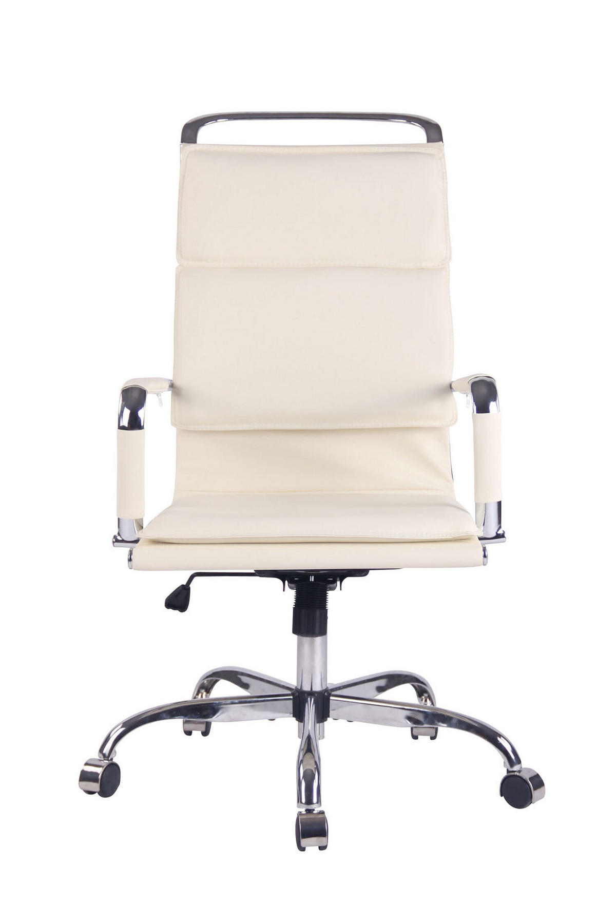 BÜROSTUHL Beta, Kunstleder Creme - Creme, Textil/Metall (58/120/63cm) - TPFLiving