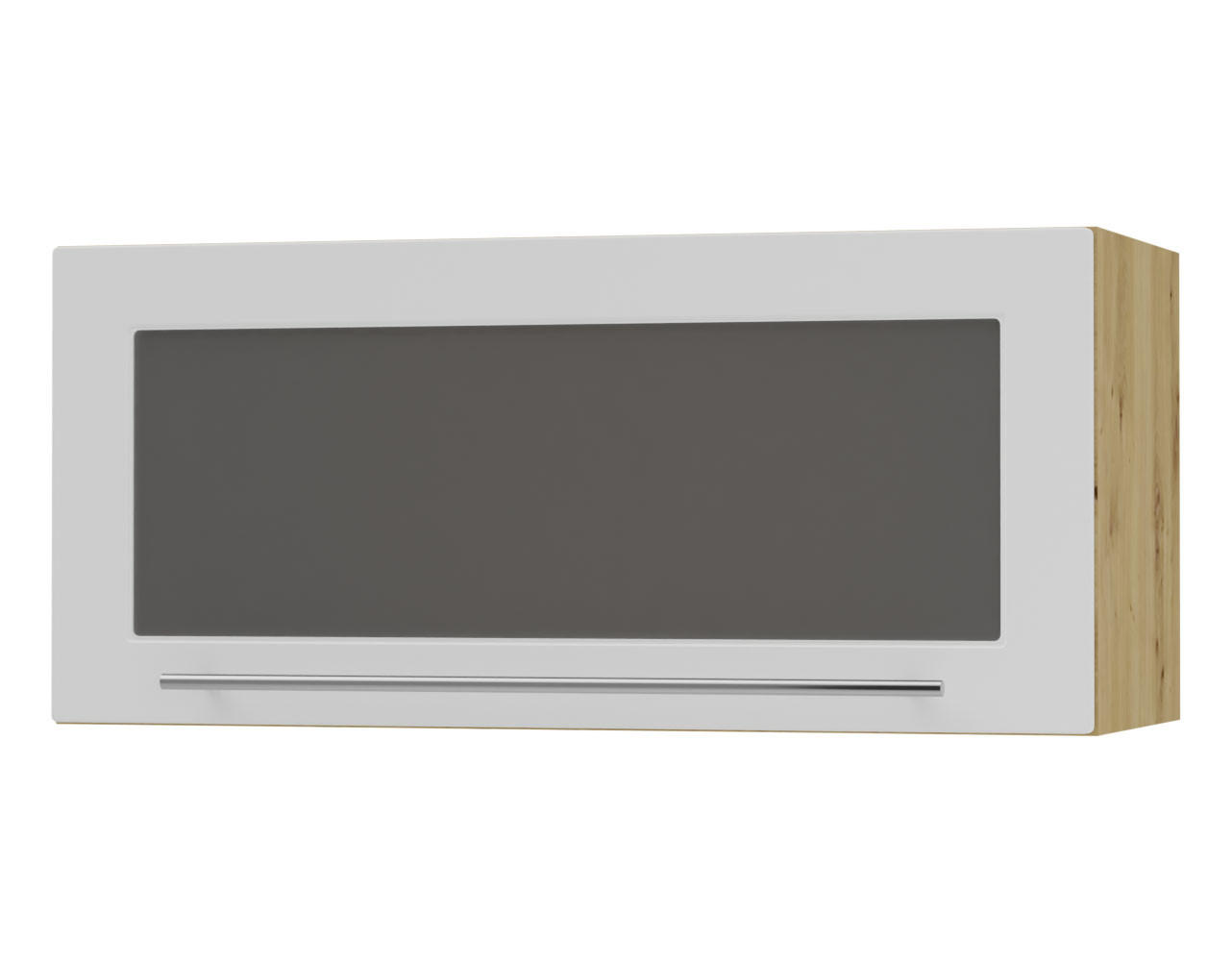 Feldmann-Wohnen Klapphängeschrank Weiß, Eiche Artisan 80x36x32.5 cm