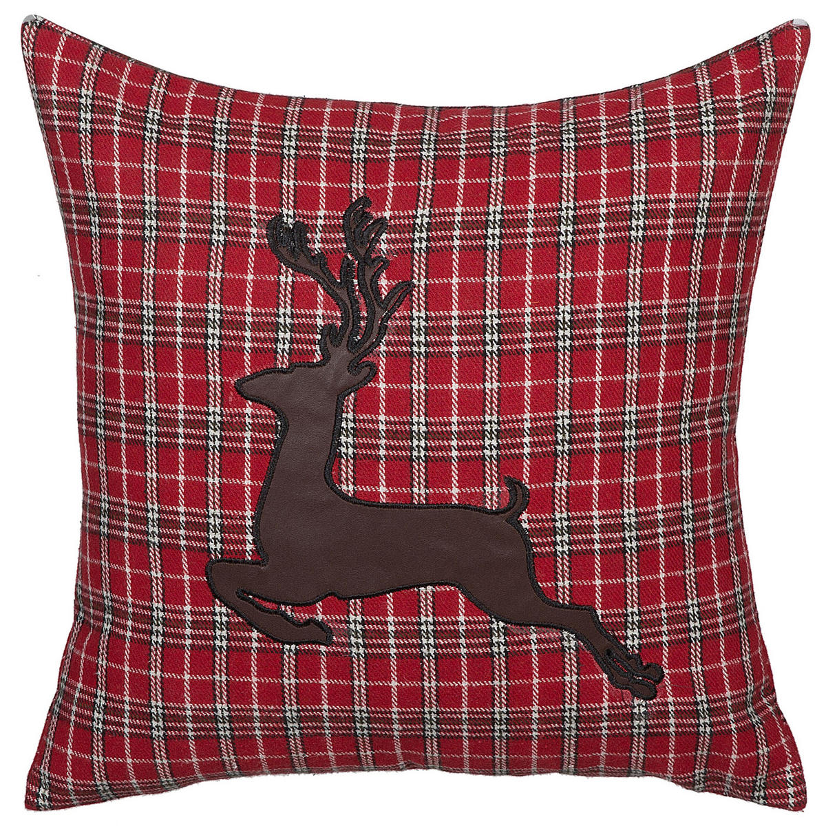 DEKOKISSEN 2er-Set Dunkelrot 45/45 cm Comet - Dunkelrot, Textil (45/45cm) - Beliani
