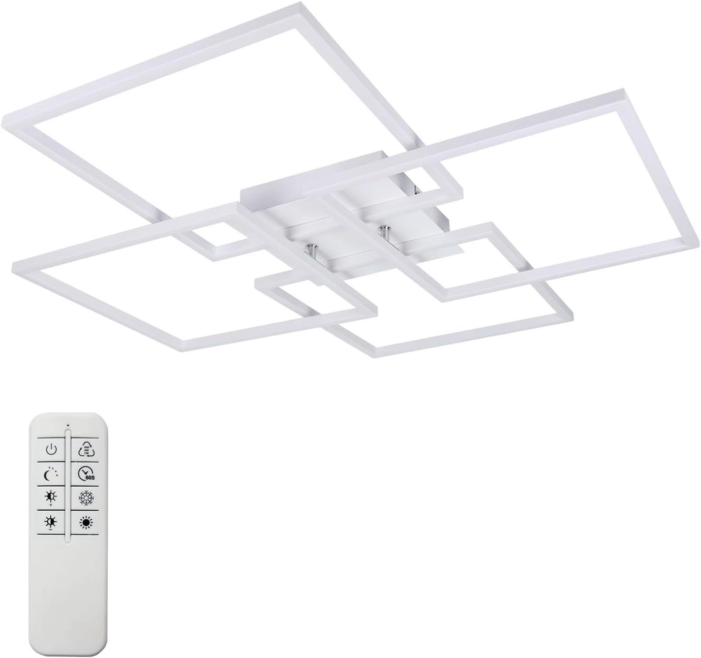 LED-DECKENLEUCHTE Vexlor 72.4/72.4/7.3 cm - Weiß, Metall (72.4/72.4/7.3cm) - ZMH