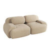 2-SITZER-SOFA in Premium-Cord Montagefrei - Beige, Textil (208/75/103cm) - Urban Meuble