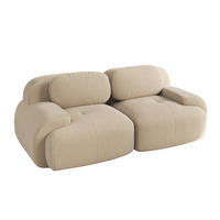2-SITZER-SOFA in Premium-Cord Montagefrei - Beige, Textil (208/75/103cm) - Urban Meuble