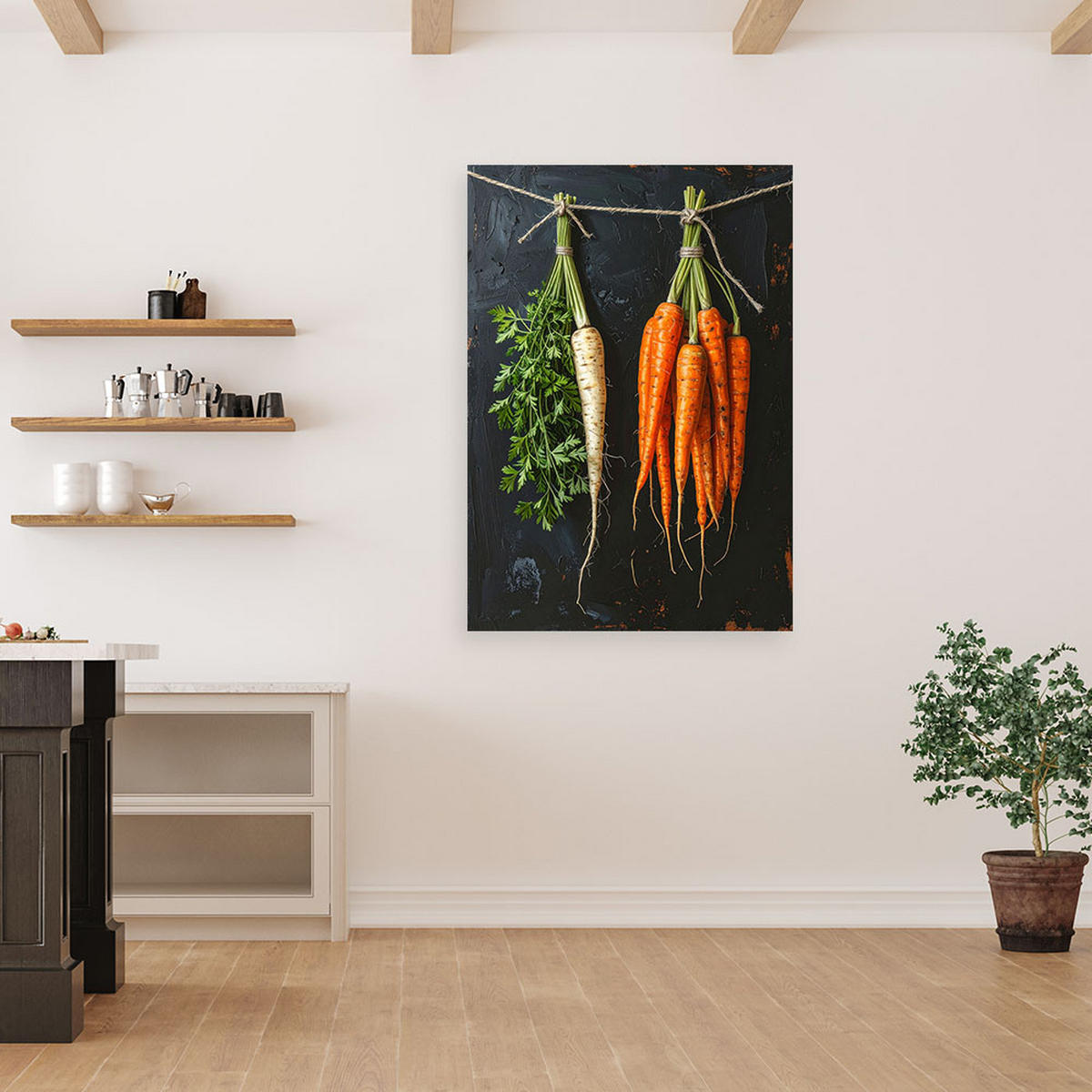 LEINWANDBILD Essen & Trinken 70x100cm - Orange, Textil (70/100cm) - Feeby