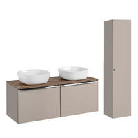 KÚPEĽŇOVÝ NÁBYTOK 120cm Éros 2-dielna súprava Krtko - taupe, kompozitné drevo (120/48/46cm) - Petits-meubles