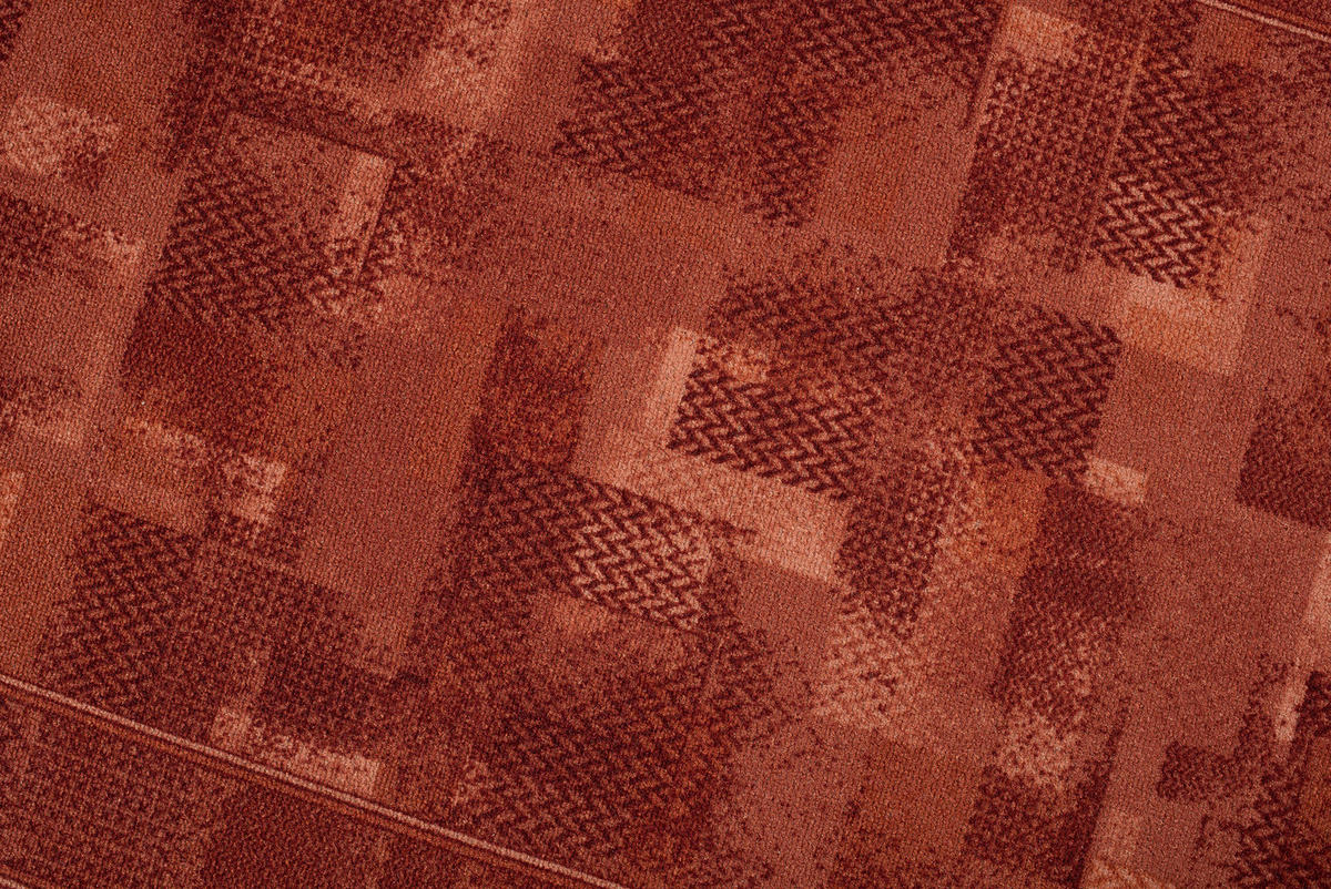 TEPPICHLÄUFER Anti-Rutsch Dunkelorange Rot rutschfest Gummiunterlage 67/100 cm - Rot/Dunkelorange, Textil (67/100cm) - Tapiso