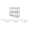 ETAGENBETT mit Matratze - 3 Personen - 3 x 90 x 190 cm - Metall - Silberfarben - ELOUAN III - Silberfarben, Metall - Vente-Unique